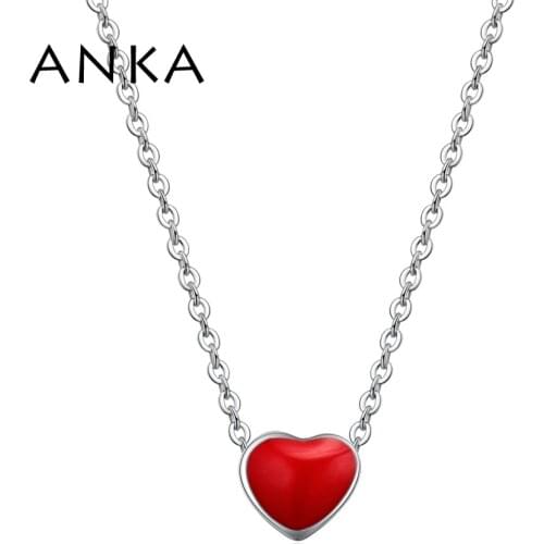ANKA Luxury Heart Charm Necklace Luminous Lucite Pendants Necklaces Fashion Jewelry For Women Gift #132909