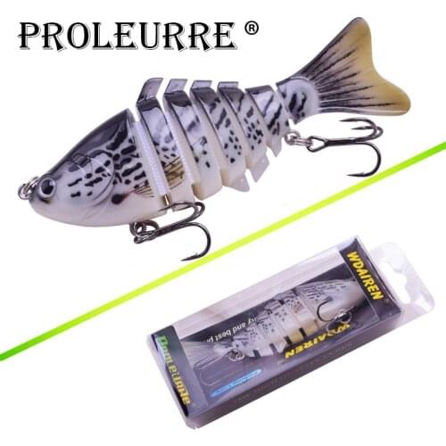 Proleurre 1pcs Fishing Lure Wobblers Lifelike Hard Bait 6 Segment Swimbait Crankbaits Slow 10cm 16g Fishing Bait Boxed Lures