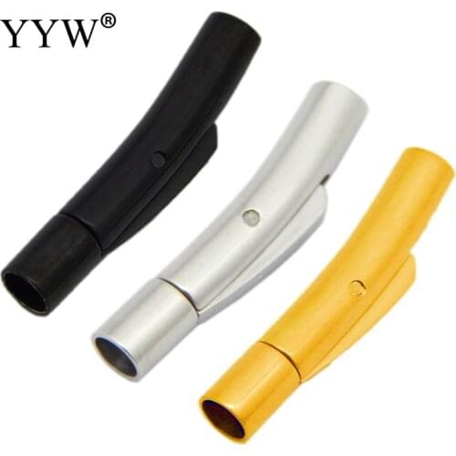 Stainless Steel Bayonet Clasp Magic Buckle Diy Jewelry Making Necklace Jewelry Findings Components Clasps Connectors Sold By PC