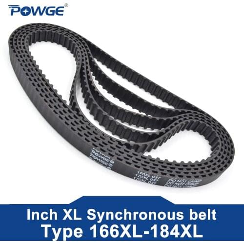 POWGE XL Timing belt 160/162/164/166/168 Width 025 6.4mm 037 Teeth 80 81 82 83 84 Synchronous Belt 160XL 162XL 164XL 166XL 168XL