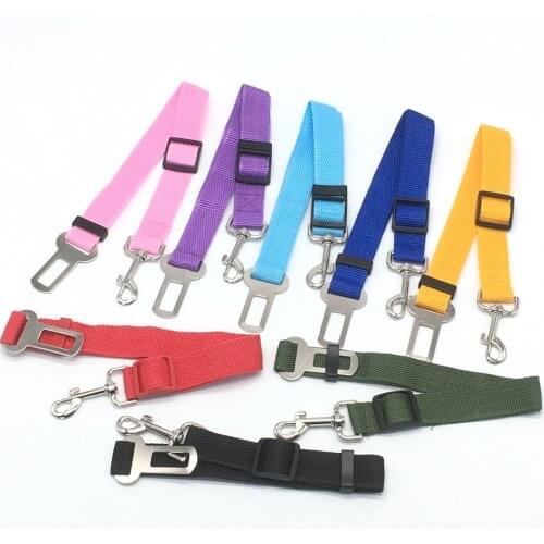 Dog Cat Car Safety Belt Adjustable Pet Seat Vehicle Seatbelt Puppy Leash Dogs Magic Clip Pet Supplies Safe Lever Traction Collar