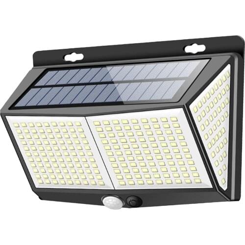 ABS IP65 Solar Light Outdoor PIR Motion Sensor 270-Degree Wide Angle Decoration for Garden Fence Post Wall Yard Porc