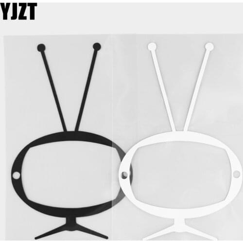 YJZT 9.3×15CM Car Stickers Cartoon TV Body Decoration Interesting Vinyl Decals Black / Silver 20D-0335