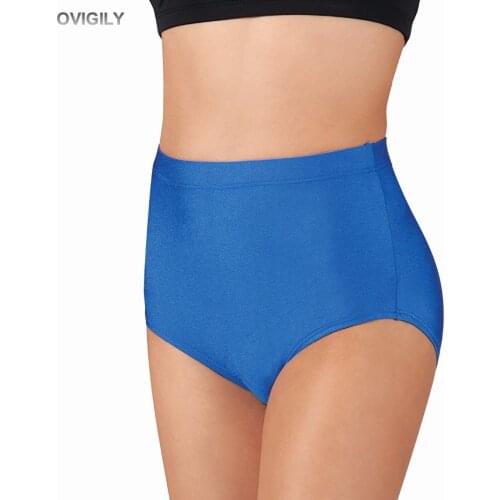 OVIGILY Women Black Jazz Spandex Dance Shorts Adults Ballet Performance Shorts Ballet Bottoms For Girls Stage Show