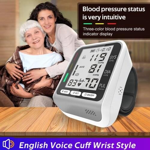 LCD Display Blood Pressure Monitors Household Health Sphygmomanometers Voice Function Tonometer Digital Cuff Tensiometer