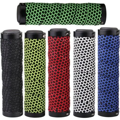 Bicycle Handlebar Grips Mountain Bike Cycling Rubber Non-slip Lockable Grip MTB Bicycle Anti-Slip Handlebar Parts 1 Pair
