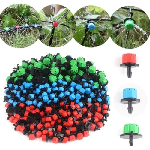 10~300Pcs Adjustable Gargen Micro Irrigation Dripper Adjustable Flow 8Holes Drip Emitters Anti-Clogging Patio Watering Sprinkler