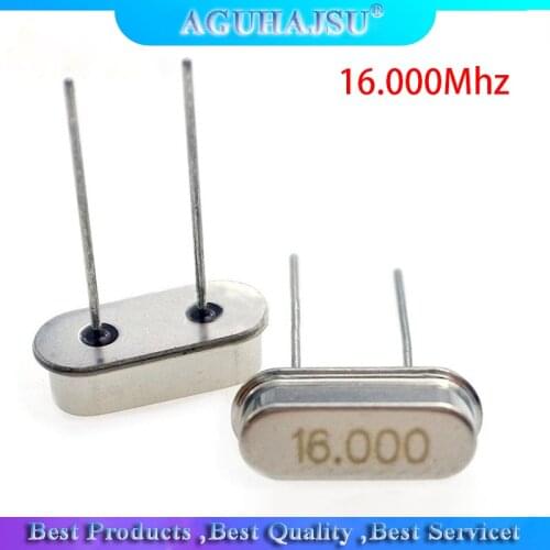 10PCS 16.000M 16.000Mhz 16 Mhz Quartz Crystal Resonator Passive Oscillator HC 49S New HC-49S