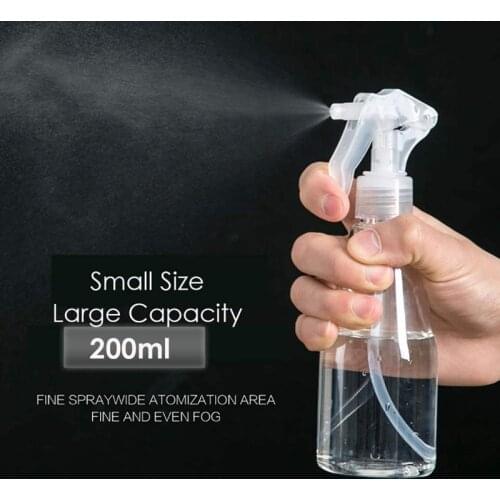 200ml empty Plastic Spray Bottle water Makeup Moisture Atomizer Pot Fine Mist Sprayer Clear Refillable Bottles 1Pcs