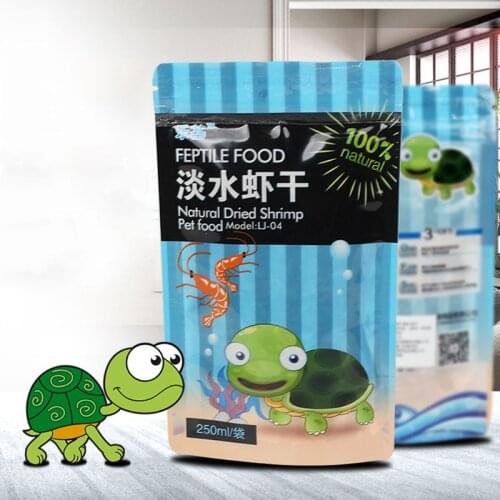 250ml/bag Shrimp Dry Feed Water Turtle Brazilian Tortoise Turtles Food Calcium Supplement Fish Tank Freshwater Dried Shrimps