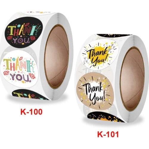 New roll package thank you personalized sticker wedding gift decoration sticker 500pcs / roll