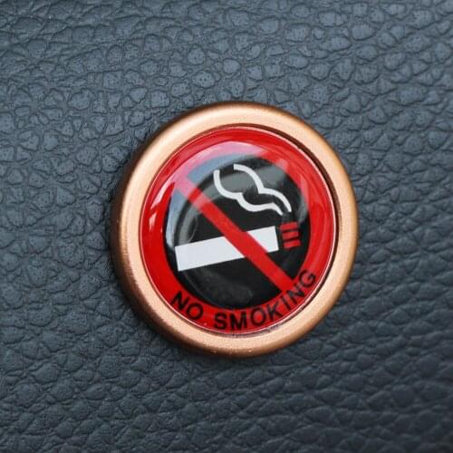 Aluminum car styling No smoking logo car stickers for chevrolet cruze tiguan chrysler audi a1 a5 a6 serie 1 citroen c3 All