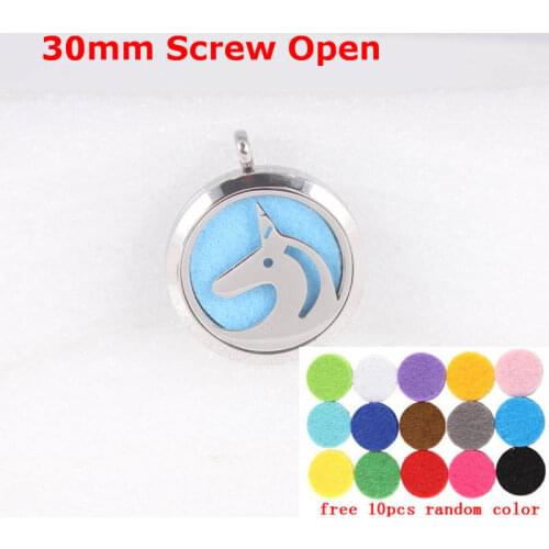 HORSE ESSENTIAL OIL DIFFUSER AROMATHERAPHY NECKLACE STAINLESS STEEL PERFUME LOCKET PENDANT Floating Locket