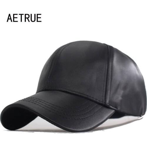 Solid Bone Faux Leather Womens Baseball Cap Men Snapback Hats Caps For Men Golf Casquette Gorras Hombre PU Men Baseball Hat Cap