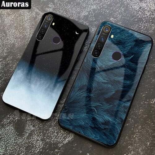Auroras For Xiaomi Redmi Note 8 2021 Case Tempered Glass Feather Print Cover For Redmi Note8 2021 Funda Cases