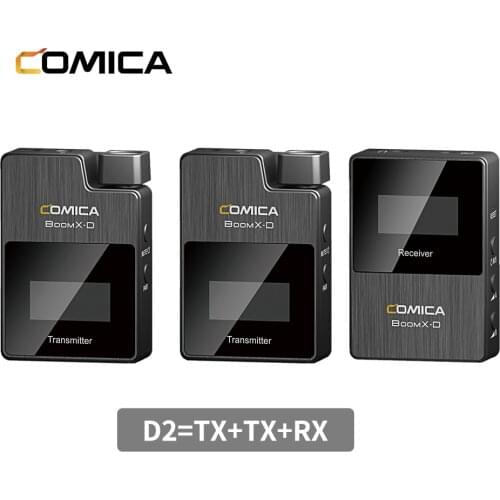 COMICA BoomX-D D2 2.4G Digital 1-Trigger-2 Wireless Microphone
