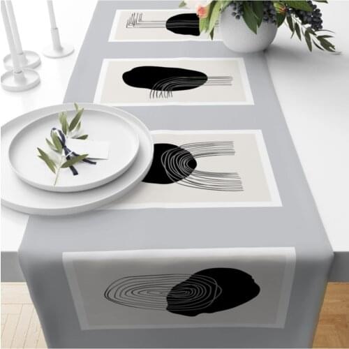 Premıum Fabric Decorative Runner Wedding Christmas Decoration Tablecloth Luxury