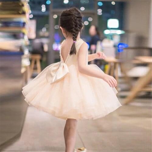 Baby Baptism Christening Dress Pearl Princess Girls Dress 1st Birthday Party Wedding Dress For Girls Kids Dresses For Girl Gowns