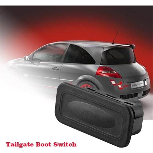 Hot Car Back-up Switch Boot Tailgate Trunk Release Switch 8200076256 for Renault Clio Megane Captur Kangoo Black Luggage Switch