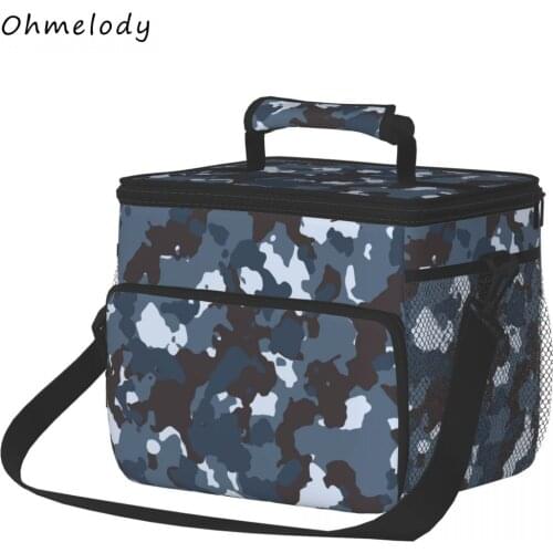 Camouflage 18 Cans Thermal Cooler Bags Insualtion Lunch Bags for Picnic Hiking Beach Party Fresh Keep Shopping Grocery Bag