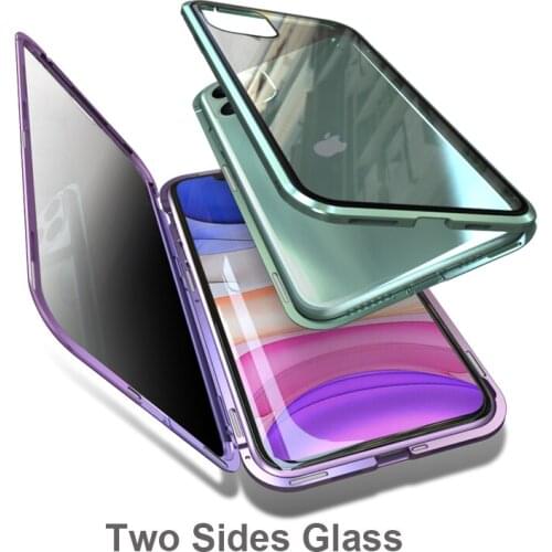 360 Privacy Protection Metal Case For iPhone 11 Pro Max For Samsung Galaxy Note 10 S10 S20 Plus For Huawei P30 P40 Pro Lite Case