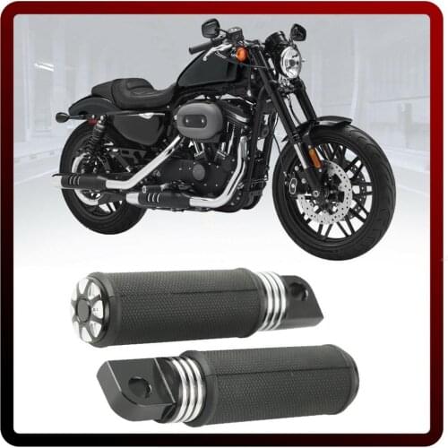 Motorcycle CNC Male Mount Foot pegs For Harley Dyna Sportster XL Softail