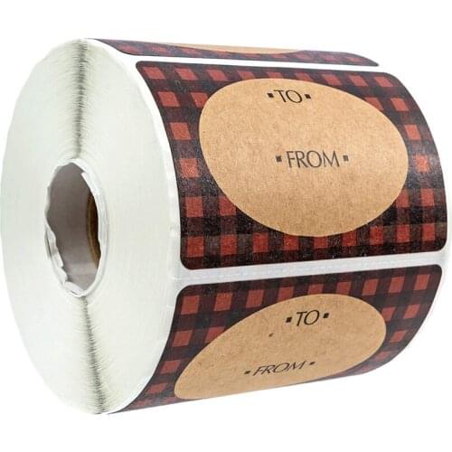 500pcs/roll Gift Name Tag Stickers "To and From" Christmas Address Labels Holiday decor Envelope Presents Card Sealing Stickers