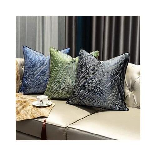 30x50/45/50cm American light luxury irregular feather stripe cushion cover jacquard pillowcase decorative pillow cover