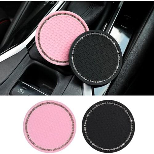 New Car Universal Diamond Honeycomb Water Coaster Creative Cute Storage Mat Car Anti-Slip Mat Interior