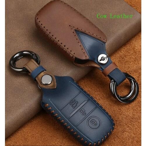 New Pattern Car Key Case Key Chain Bag Cow Leather for Kia K2 K3 K5 Kx3 Kx7 K4 Accessories