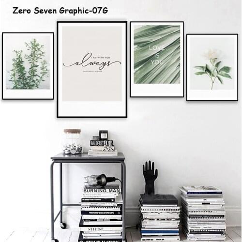 07G Nordic Decorative Flower Plant Phrase A4 A3 Canvas Painting Posters And Prints Home Art Pictures Wall Living Room Decoration