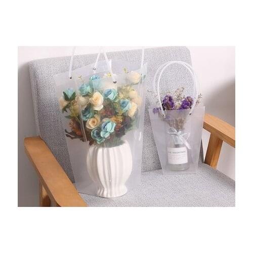 PVC Bouquet Flower gift Boxes Living Vases Florist Box Flower Plant bags Birthday party and Weeding Thank You Gift Bags