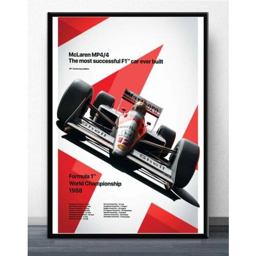 Ayrton Senna F1 Formula Mclaren World Champion Racing Car Posters Prints Wall Art Canvas Picture Painting For Living Room Decor