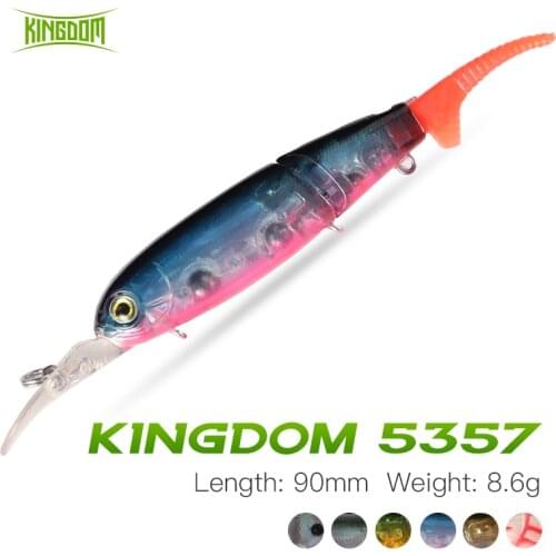Kingdom Jerkbait Minnow Crankbait Topwater Floating Lure 8.6g 90mm 2 Jointed Sections Isca Artificial Swimbait For Pike Fishing