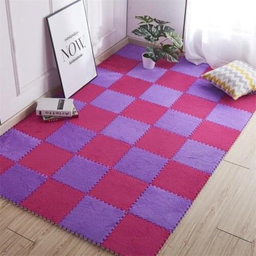 DIY Carpet Living Room Bedroom Children Kids Soft Patchwork Jigsaw Carpet Splice Baby Climbing Mat Free Combination Crawing Rug