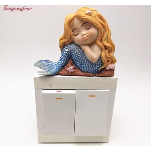 Mermaid starfish silicone mold diy switch socket decorative silicone mold kitchen baking tools