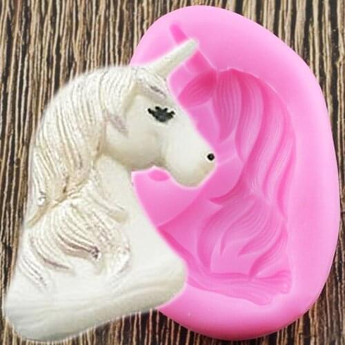 Unicorn Silicone Molds DIY Party Cupcake Topper Fondant Cake Decorating Tools Cookie Baking Candy Clay Chocolate Gumpaste Moulds