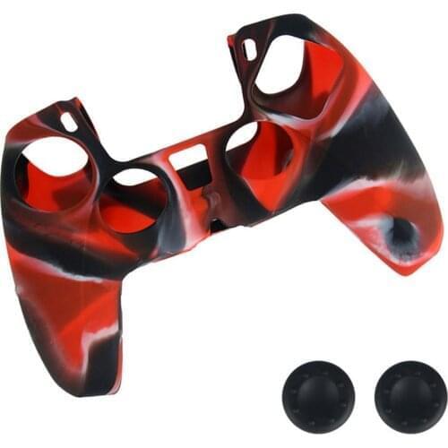 For PS5 Camouflage Handle Sleeve Silicone Case Dustproof Skin Protective Cover Anti-Slip for PS5 Controller
