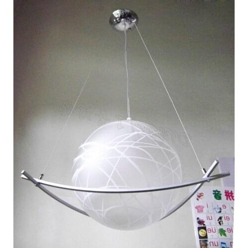 Modern White Glass Ball Pendant Light Suspension Luminaire Dining Room Restaurant Lamp deco chambre