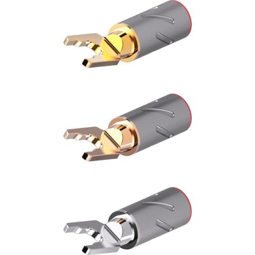 Monosaudio S900 Series Pure Copper Gold/Rhodium Plated Y Spade Plug