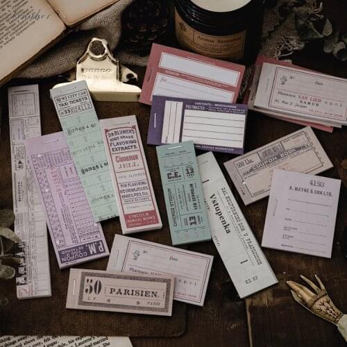 XINAHER 30pcs/lot Old ticket Digital coupon Material Paper Junk Journal Planner Scrapbooking Vintage Decorative DIY Craft Paper