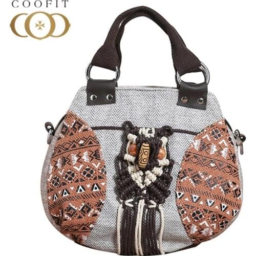 Coofit Retro Womens Top Handle Bag Simple Vintage Small Satchel Handbag Female Beaded Design Crossbody Shoulder Tote Bag Purse
