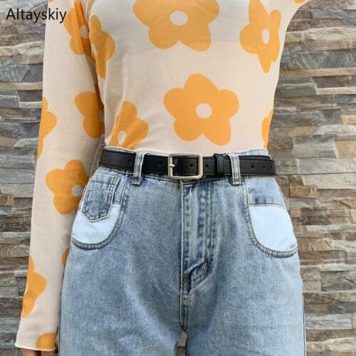 Belts Women Solid Retro Trendy Elegant All-match High-quality Korean Style Leisure Daily Womens Female Lovely Simple 2020 Girls
