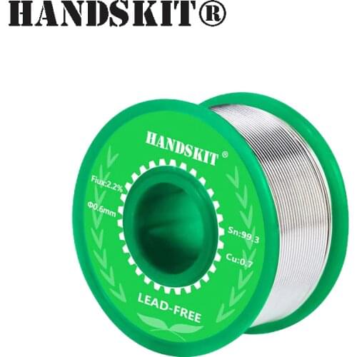 100g 0.6mm Solder Wire Lead-free With Flux For Soldering Sn 99.3 Cu 0.7 2% Flux Content Solder Wire Tin Reel Rosin