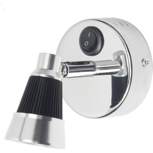 12V Reading Lamp RV Boat LED Bedside Lamp Camper Trailer Motorhome Interior Lighting Adjustable Angle Of Small Spotlight