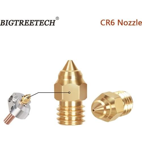 BIGTREETECH 3PCS CR6-SE Brass Nozzle 0.4MM M6 Screw Thread High Quality MK Nozzle For 1.75MM CR6 Extruder Print Head 3D Printer