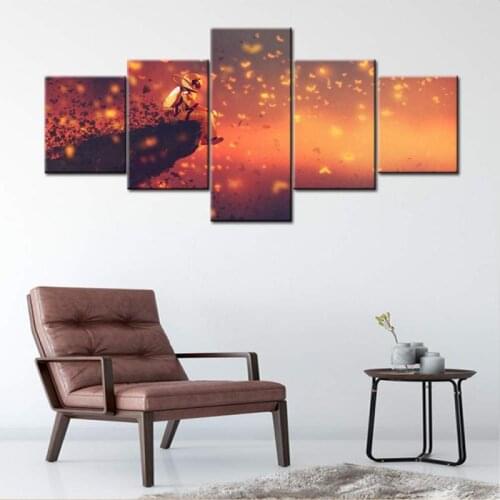 5 Pieces Comics Character Poster Canvas Painting Art Print Wall Picture Landscape Home Decoration for Living Room Bedroom Mural
