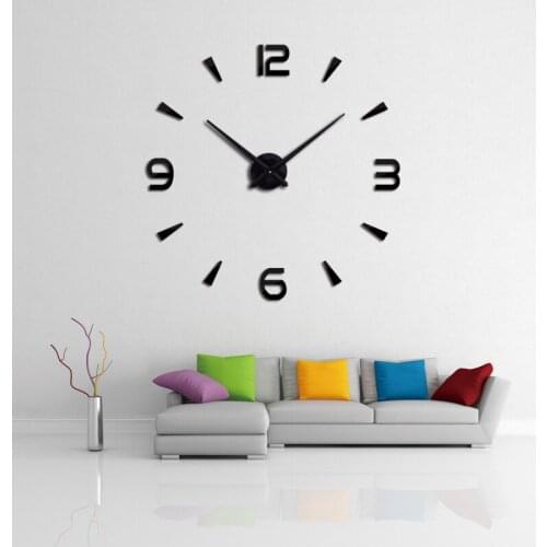 Acrylic Mirror Wall Stickers 3D Watch Reloj De Pared Living Room Kitchen Decor Home Decoration Modern European Style