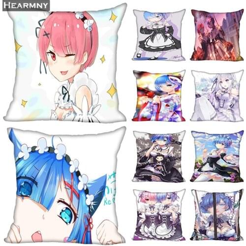 RE ZERO Starting Life In Another World Pillow Case High Quality New Years Pillowcase Decorative Pillow Cover