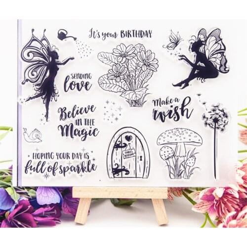 Hot selling butterfly fairy transparent clear stamp / silicone seal roller stamp DIY scrapbook album / card production